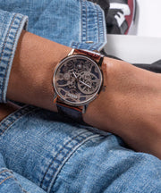  Shop Authentic Guess Gadget Brown Dial Brown Leather Strap Watch for Men - GW0570G2 - Luxxuri