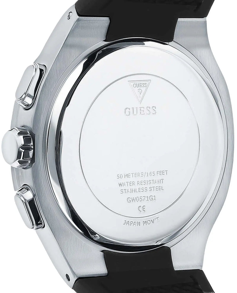  Shop Authentic Guess Headline Chronograph Grey Dial Black Rubber Strap Watch for Men - GW0571G1 - Luxxuri