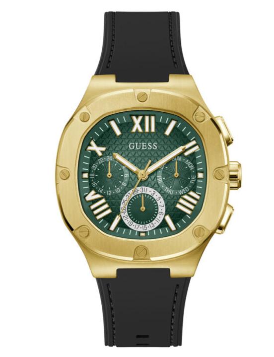  Shop Authentic Guess Headliner Multifunction Green Dial Black Silicone Strap Watch For Men - GW0571G3 - Luxxuri