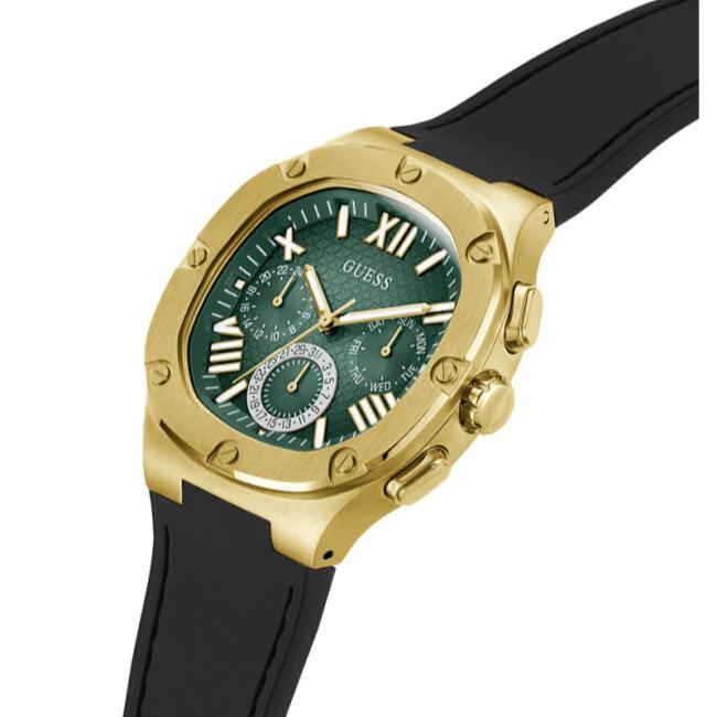  Shop Authentic Guess Headliner Multifunction Green Dial Black Silicone Strap Watch For Men - GW0571G3 - Luxxuri