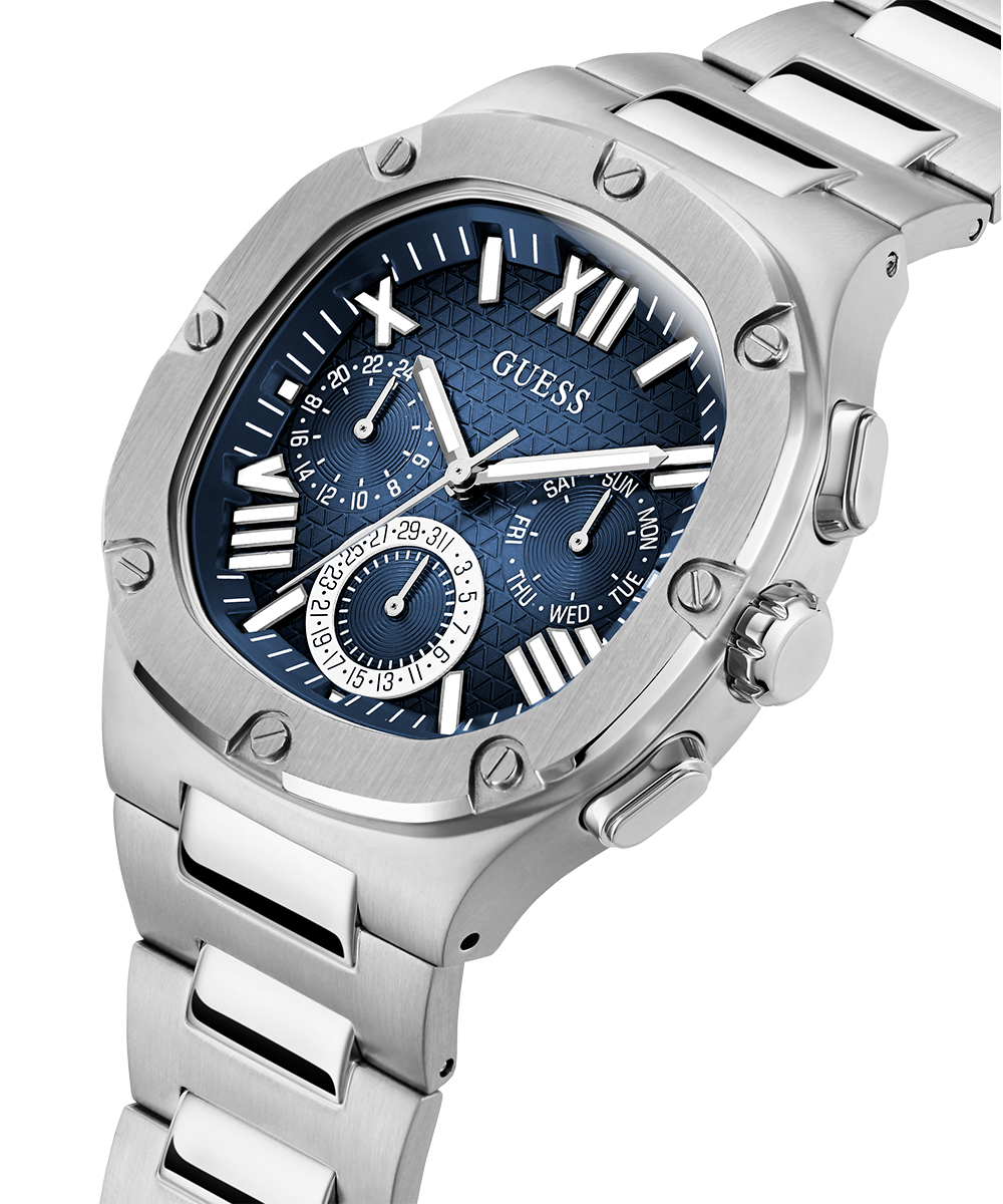  Shop Authentic Guess Headliner Multifunction Blue Dial Silver Steel Strap Watch For Men - GW0572G1 - Luxxuri