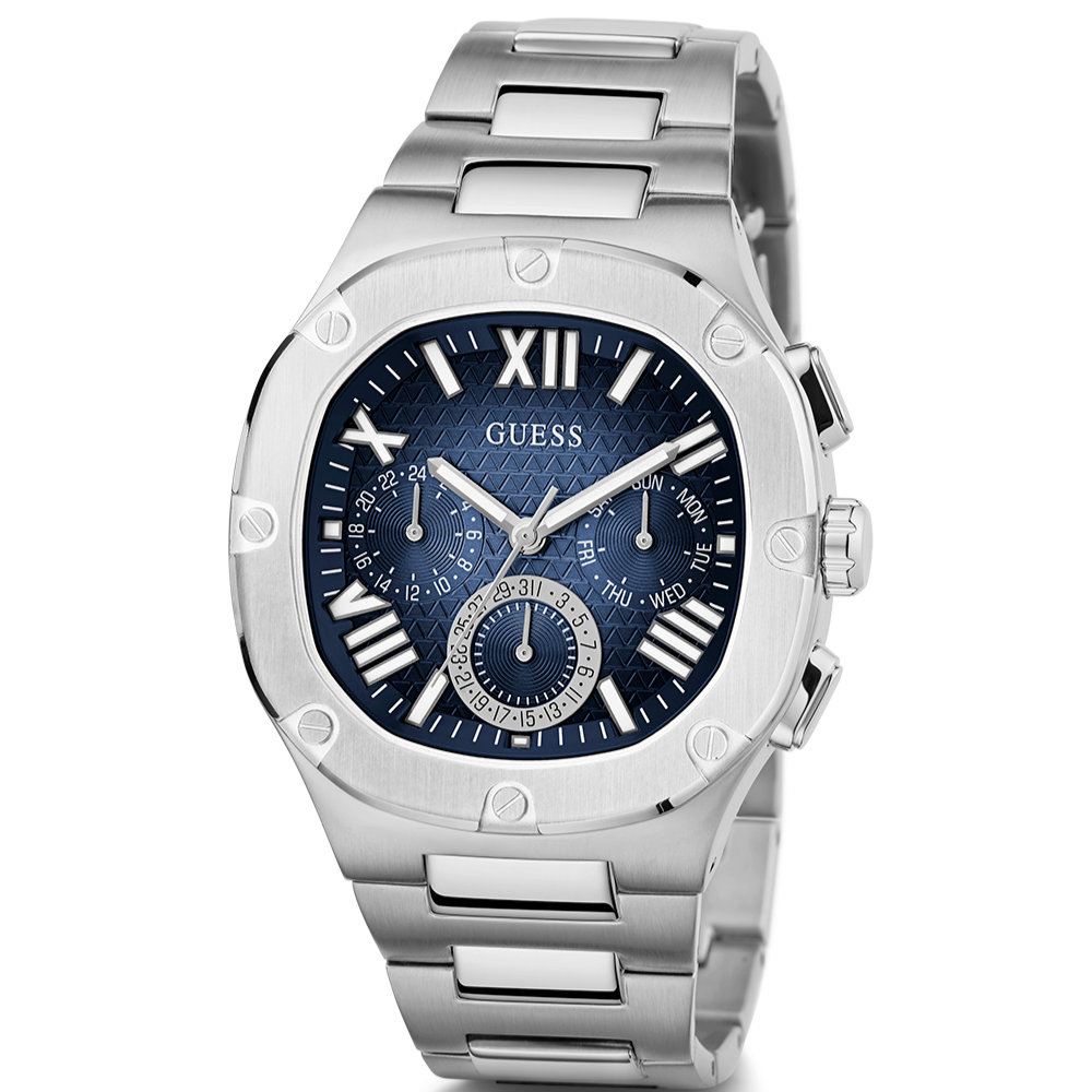  Shop Authentic Guess Headliner Multifunction Blue Dial Silver Steel Strap Watch For Men - GW0572G1 - Luxxuri