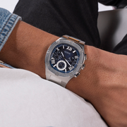  Shop Authentic Guess Headliner Multifunction Blue Dial Silver Steel Strap Watch For Men - GW0572G1 - Luxxuri