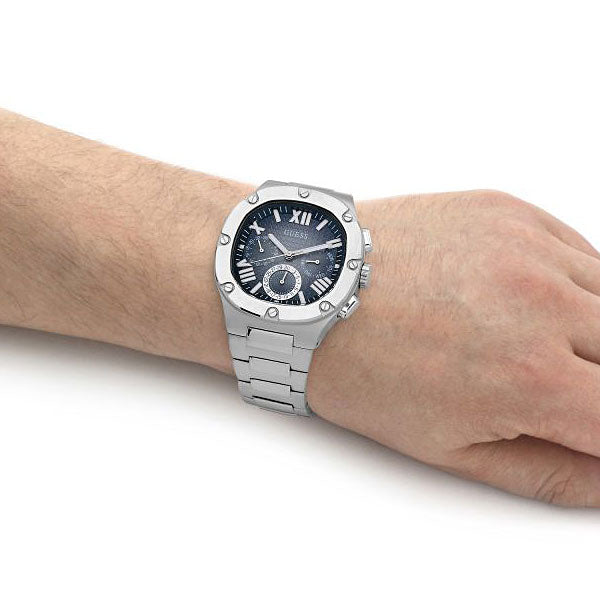  Shop Authentic Guess Headliner Multifunction Blue Dial Silver Steel Strap Watch For Men - GW0572G1 - Luxxuri