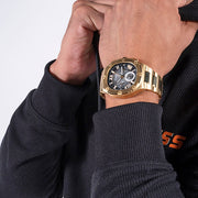  Shop Authentic Guess Headliner Multifunction Black Dial Gold Steel Strap Watch For Men - GW0572G2 - Luxxuri