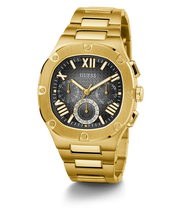  Shop Authentic Guess Headliner Multifunction Black Dial Gold Steel Strap Watch For Men - GW0572G2 - Luxxuri