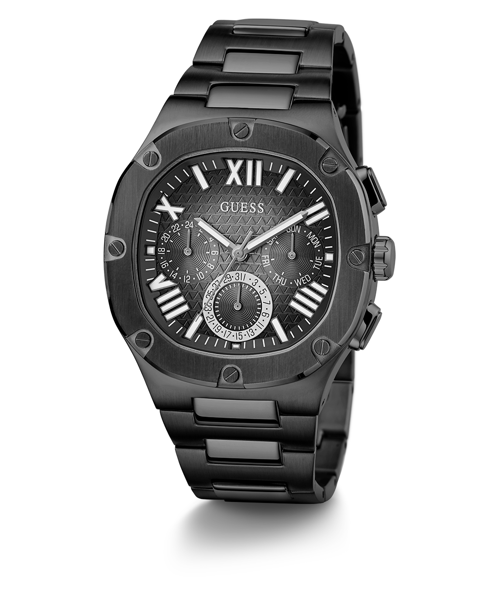  Shop Authentic Guess Headliner Quartz Black Dial Grey Steel Strap Watch For Men - GW0572G5 - Luxxuri