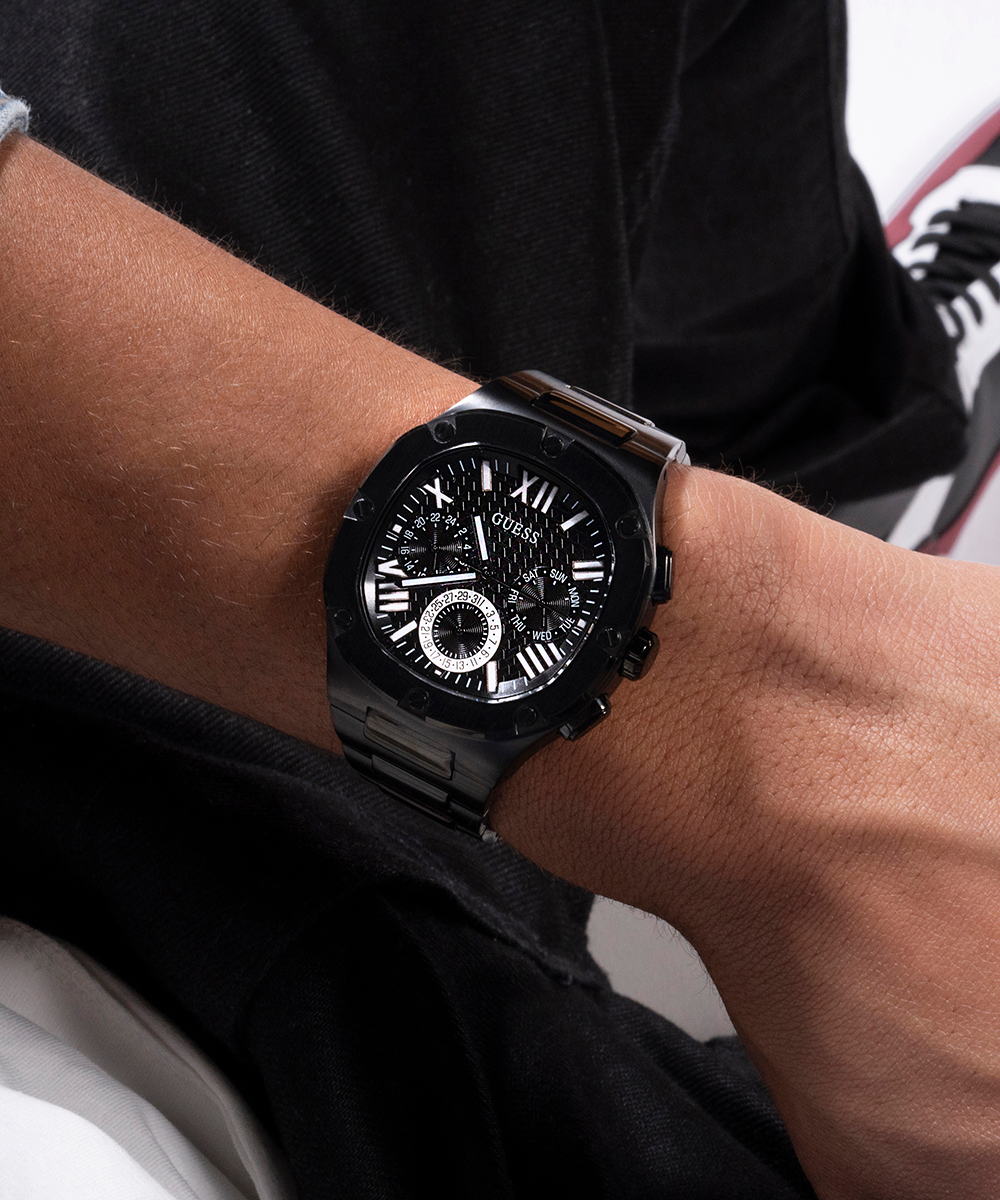  Shop Authentic Guess Headliner Multifunction Black Dial Black Steel Strap Watch For Men - GW0572G3 - Luxxuri