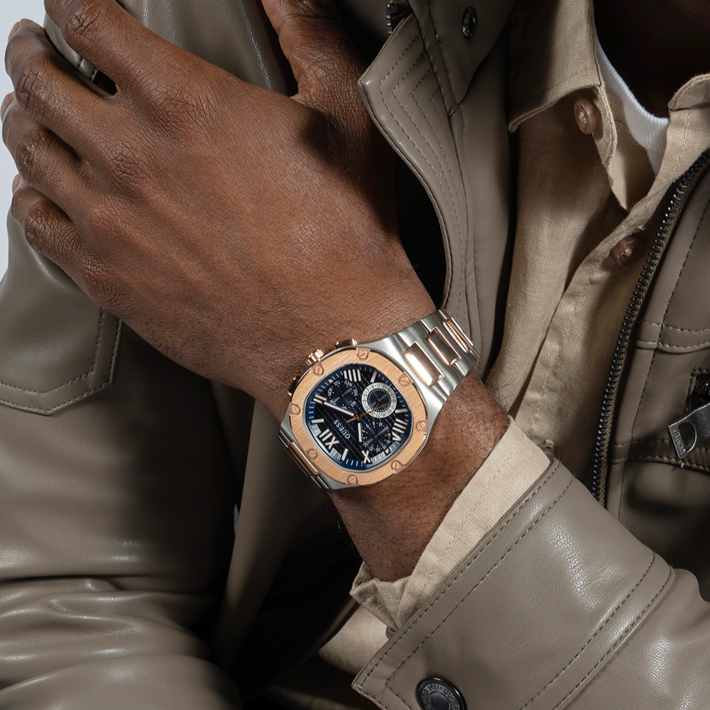  Shop Authentic Guess Headliner Multifunction Blue Dial Two Tone Steel Strap Watch For Men - GW0572G4 - Luxxuri