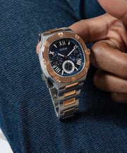  Shop Authentic Guess Headliner Multifunction Blue Dial Two Tone Steel Strap Watch For Men - GW0572G4 - Luxxuri
