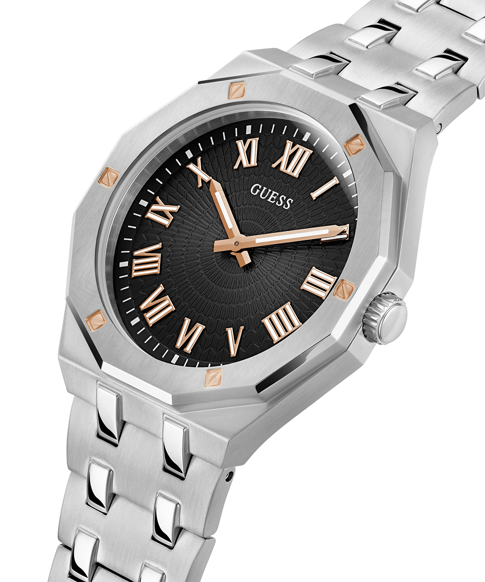  Shop Authentic Guess Asset Quartz Black Dial Silver Steel Strap Watch For Men - GW0575G1 - Luxxuri