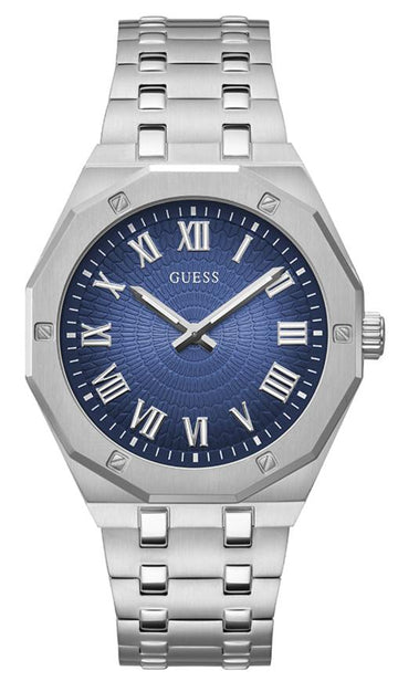  Shop Authentic Guess Asset Quartz Blue Dial Silver Steel Strap Watch For Men - GW0575G4 - Luxxuri