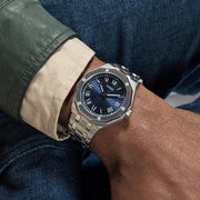  Shop Authentic Guess Asset Quartz Blue Dial Silver Steel Strap Watch For Men - GW0575G4 - Luxxuri