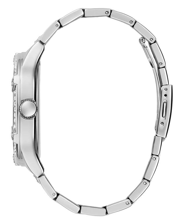  Shop Authentic Guess Duke Glitz Black Dial Silver Steel Strap Watch For Men - GW0576G1 - Luxxuri