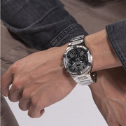  Shop Authentic Guess Duke Glitz Black Dial Silver Steel Strap Watch For Men - GW0576G1 - Luxxuri