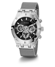  Shop Authentic Guess Continental Quartz Black Dial Silver Mesh Strap Watch For Men - GW0582G1 - Luxxuri
