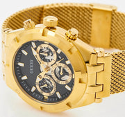  Shop Authentic Guess Continental Chronograph Black Dial Gold Mesh Strap Watch For Men - GW0582G2 - Luxxuri
