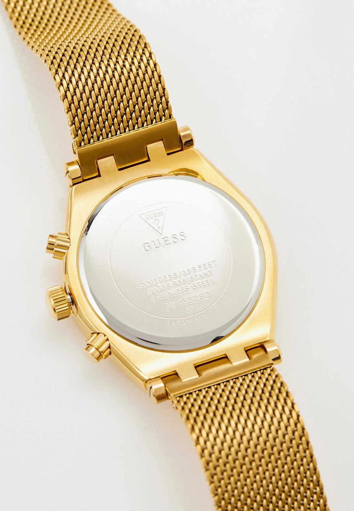  Shop Authentic Guess Continental Chronograph Black Dial Gold Mesh Strap Watch For Men - GW0582G2 - Luxxuri