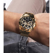  Shop Authentic Guess Continental Chronograph Black Dial Gold Mesh Strap Watch For Men - GW0582G2 - Luxxuri