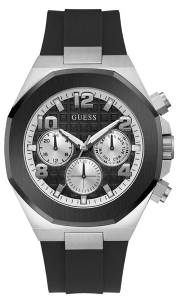  Shop Authentic Guess Empire Chronograph Black Dial Black Silicon Strap Watch For Men - GW0583G1 - Luxxuri