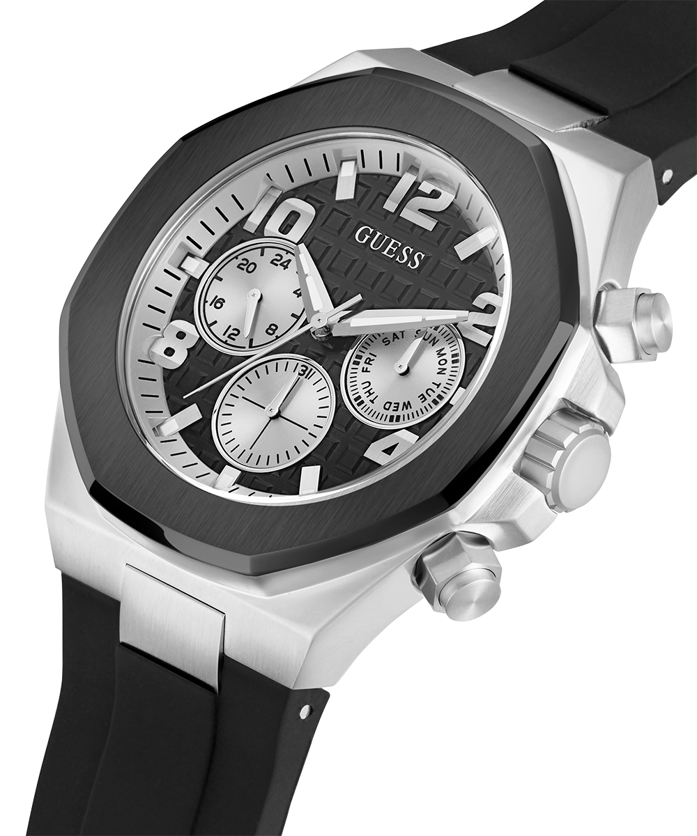  Shop Authentic Guess Empire Chronograph Black Dial Black Silicon Strap Watch For Men - GW0583G1 - Luxxuri