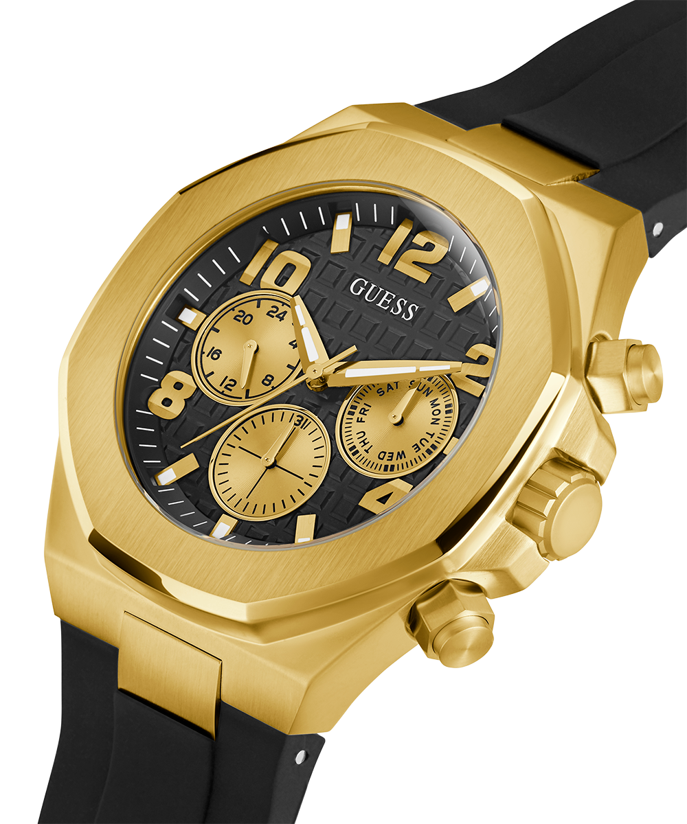 Shop Authentic Guess Empire Chronograph Quartz Black Dial Black Silicon Strap Watch For Men - GW0583G2 - Luxxuri
