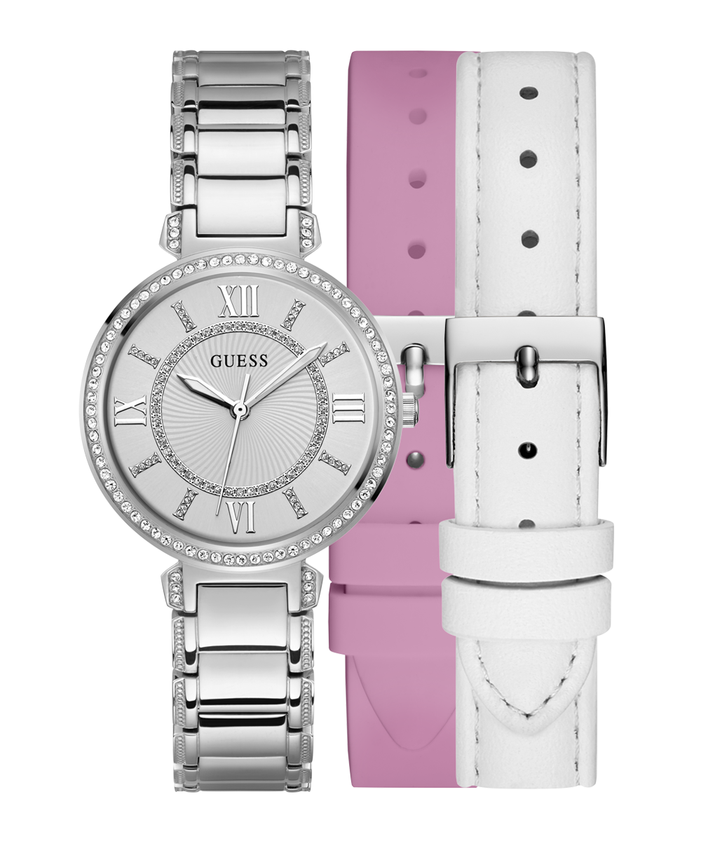  Shop Authentic Guess Montage Quartz Silver Dial Silver Steel Strap Watch For Women - GW0588L2 - Luxxuri