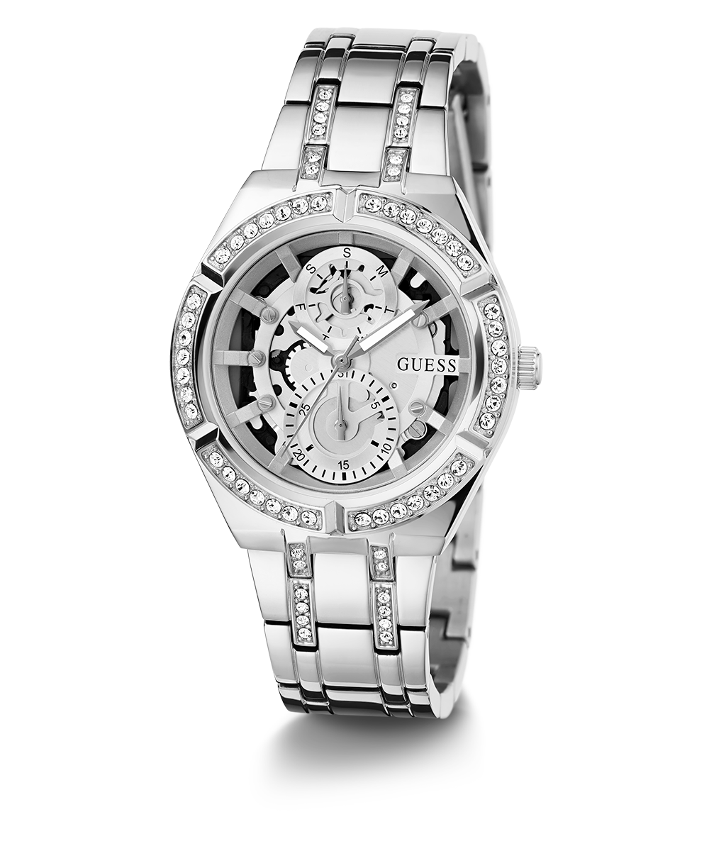  Shop Authentic Guess Allara Quartz Silver Dial Silver Steel Strap Watch For Women - GW0604L1 - Luxxuri