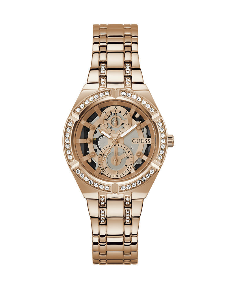  Shop Authentic Guess Allara Quartz Rose Gold Dial Rose Gold Steel Strap Watch For Women - GW0604L3 - Luxxuri