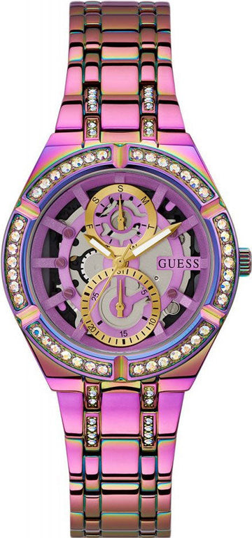  Shop Authentic Guess Allara Quartz Purple Dial Purple Steel Strap Watch For Women - GW0604L4 - Luxxuri