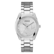  Shop Authentic Guess Cubed Analog Silver Dial Silver Steel Strap Watch For Women - GW0606L1 - Luxxuri