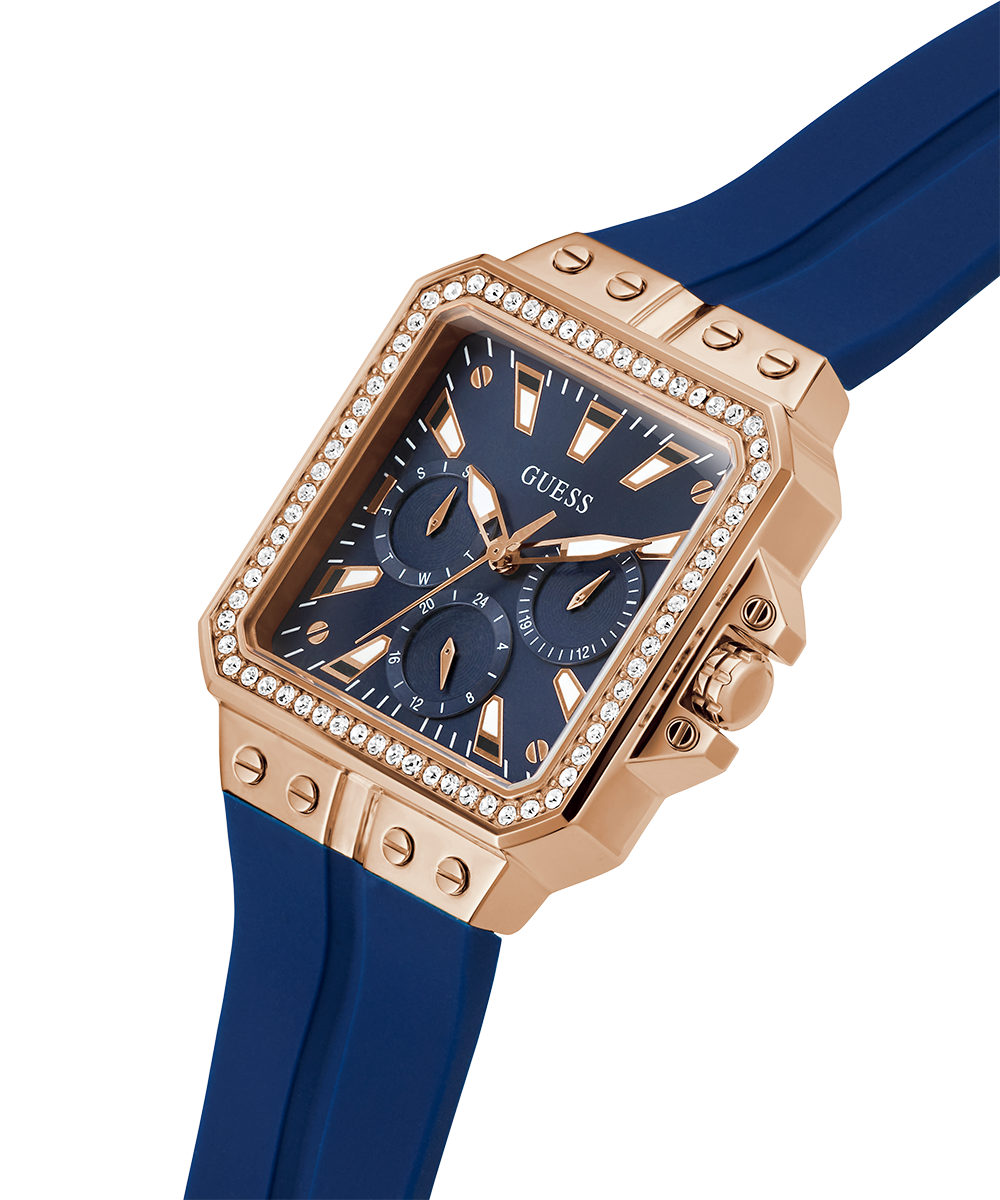  Shop Authentic Guess Libra Crystals Blue Dial Blue Silicone Strap Watch For Women - GW0618L2 - Luxxuri