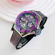  Shop Authentic Guess Multifunction Analog Purple Dial Black Rubber Strap Watch For Women - GW0620L4 - Luxxuri
