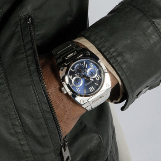  Shop Authentic Guess Prodigy Chronograph Blue Dial Silver Steel Strap Watch For Men - GW0624G1 - Luxxuri