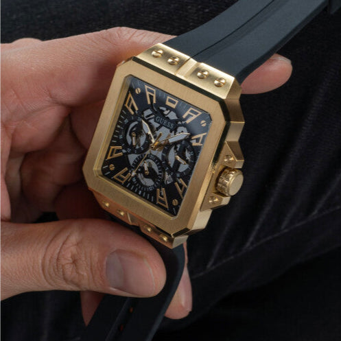  Shop Authentic Guess Leo Multifunction Black Dial Black Silicone Strap Watch For Men - GW0637G2 - Luxxuri