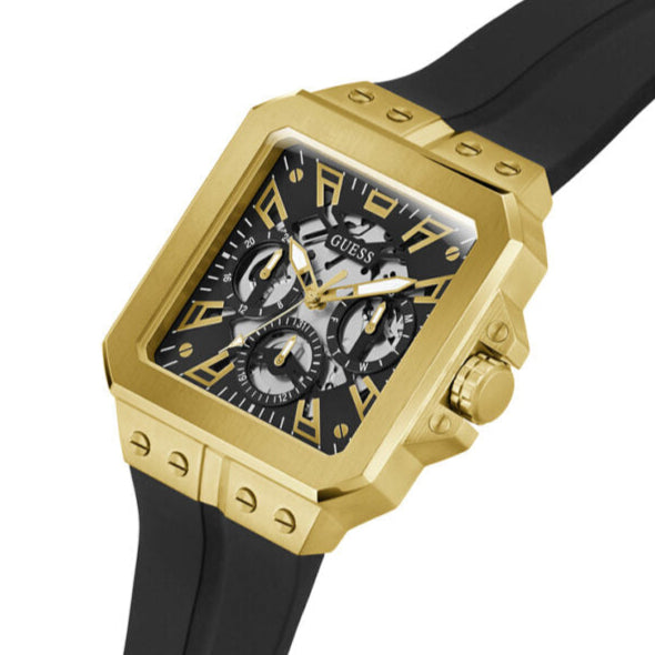  Shop Authentic Guess Leo Multifunction Black Dial Black Silicone Strap Watch For Men - GW0637G2 - Luxxuri