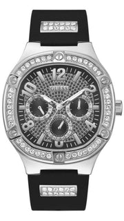  Shop Authentic Guess Duke Crystals Black Dial Black Silicone Strap Watch For Men - GW0641G1 - Luxxuri
