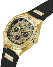  Shop Authentic Guess Duke Crystals Black Dial Black Silicone Strap Watch For Men - GW0641G2 - Luxxuri