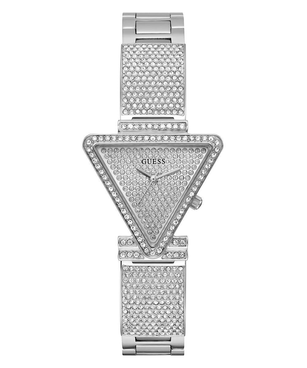  Shop Authentic Guess Fame Quartz Crystals Silver Dial Silver Steel Strap Watch For Women - GW0644L1 - Luxxuri