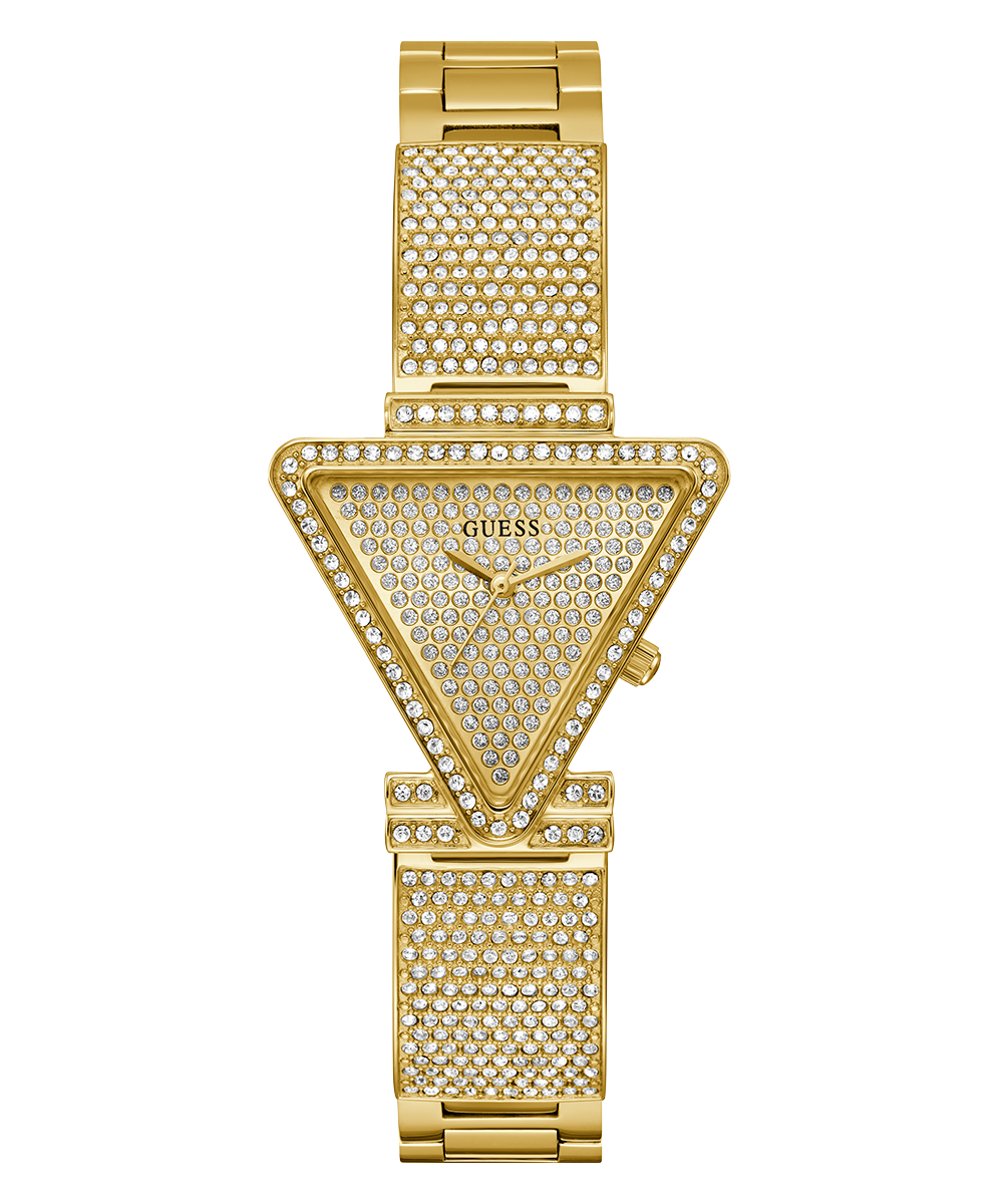  Shop Authentic Guess Fame Crystals Gold Dial Gold Steel Strap Watch For Women - GW0644L2 - Luxxuri
