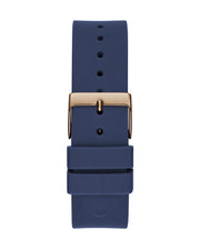  Shop Authentic Guess Cubed Analog Rose Gold Dial Blue Leather Strap Watch For Women - GW0665L2 - Luxxuri