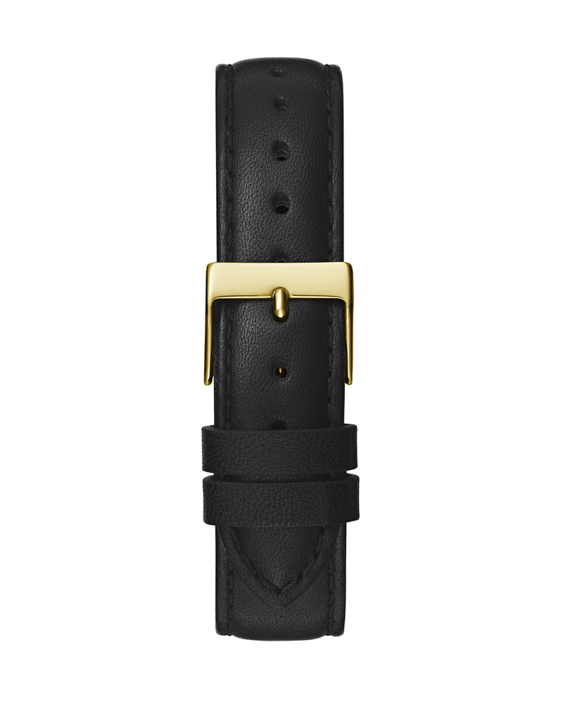  Shop Authentic Guess Rumour Quartz Gold Dial Black Leather Strap Watch For Women - GW0689L2 - Luxxuri