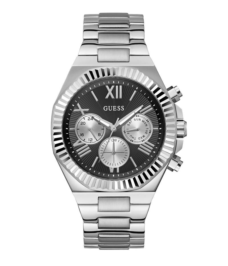  Shop Authentic Guess Equity Analog Black Dial Silver Steel Strap Watch For Men - GW0703G1 - Luxxuri