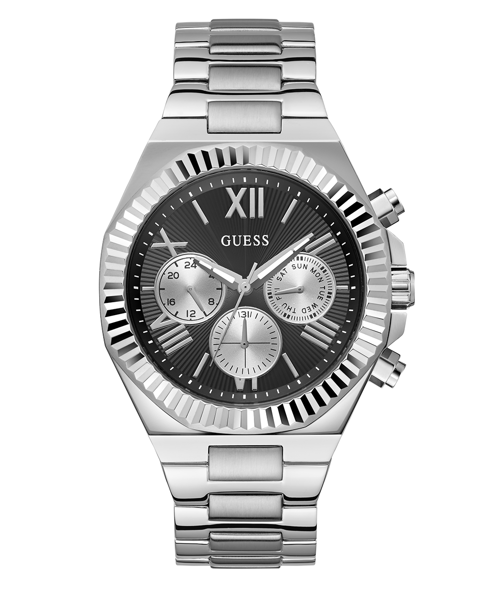  Shop Authentic Guess Equity Analog Black Dial Silver Steel Strap Watch For Men - GW0703G1 - Luxxuri