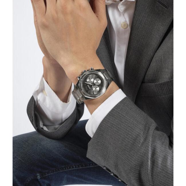  Shop Authentic Guess Equity Analog Black Dial Silver Steel Strap Watch For Men - GW0703G1 - Luxxuri