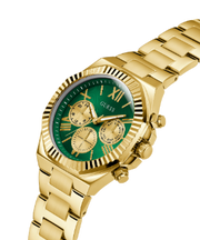  Shop Authentic Guess Equity Analog Green Dial Gold Steel Strap Watch For Men - GW0703G2 - Luxxuri