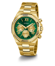  Shop Authentic Guess Equity Analog Green Dial Gold Steel Strap Watch For Men - GW0703G2 - Luxxuri