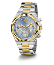  Shop Authentic Guess Equity Analog Blue Dial Two Tone Steel Strap Watch For Men - GW0703G3 - Luxxuri