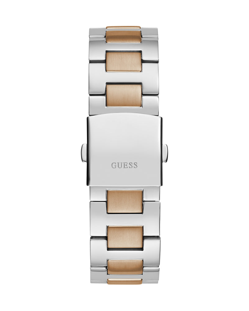  Shop Authentic Guess Equity Multifunction Black Dial Two Tone Steel Strap Watch For Men - GW0703G4 - Luxxuri
