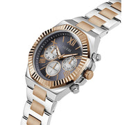  Shop Authentic Guess Equity Multifunction Black Dial Two Tone Steel Strap Watch For Men - GW0703G4 - Luxxuri